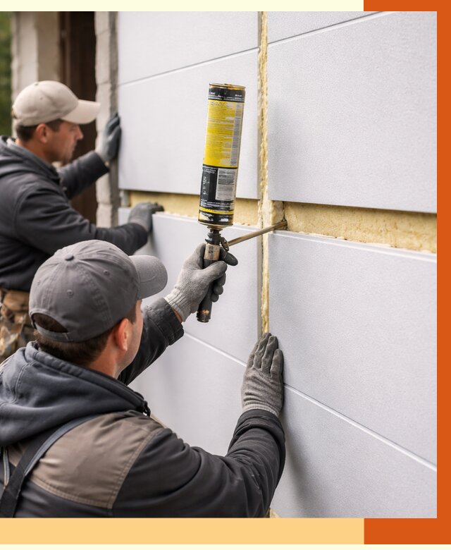 Утепление сэндвич панелей ППУ в Видном от 4347 руб. за м2 | ТепломастерВдн