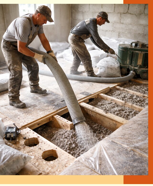 Заполнение пустот перекрытий в Видном от 4658 руб. под ключ | ТепломастерВдн