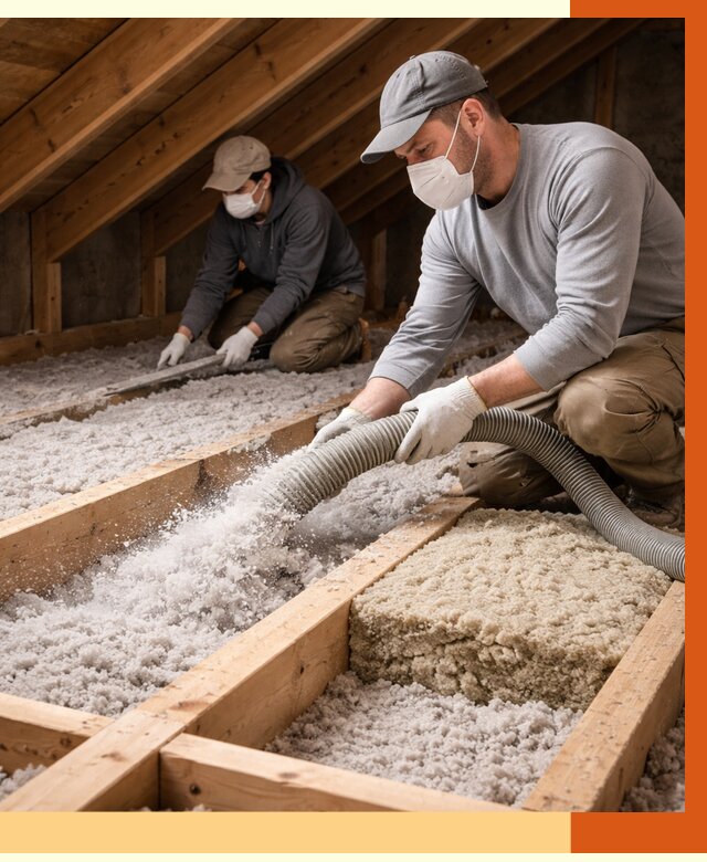 Заполнение полостей чердачного перекрытия в Видном от 4658 руб. | ТепломастерВдн