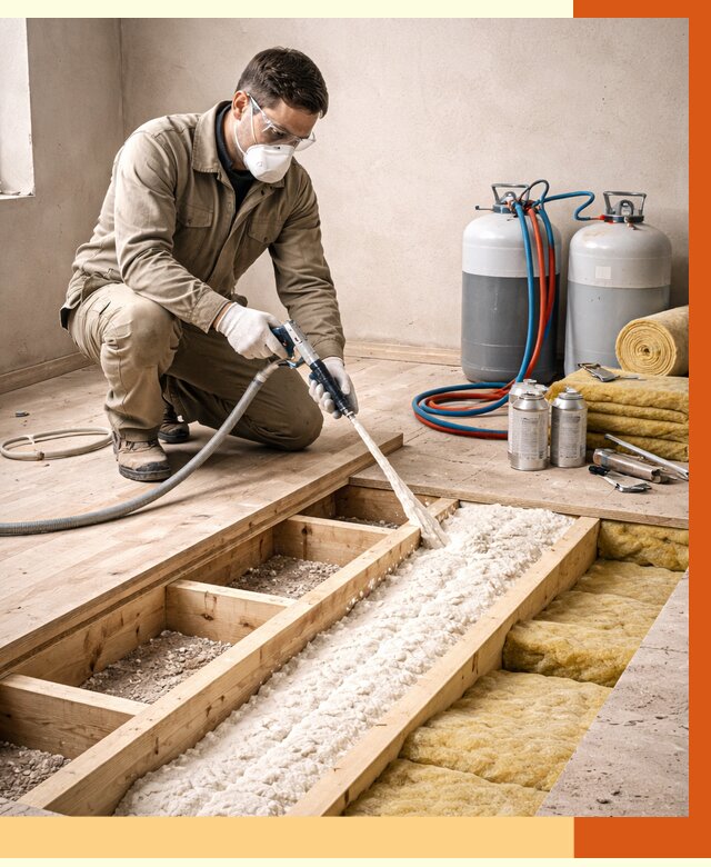 Заполнение полостей межэтажного перекрытия в Видном от 4347 руб. | ТепломастерВдн