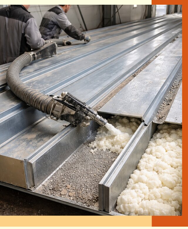 Заполнение пустот кровельных панелей в Видном от 7452 руб. под ключ | ТепломастерВдн