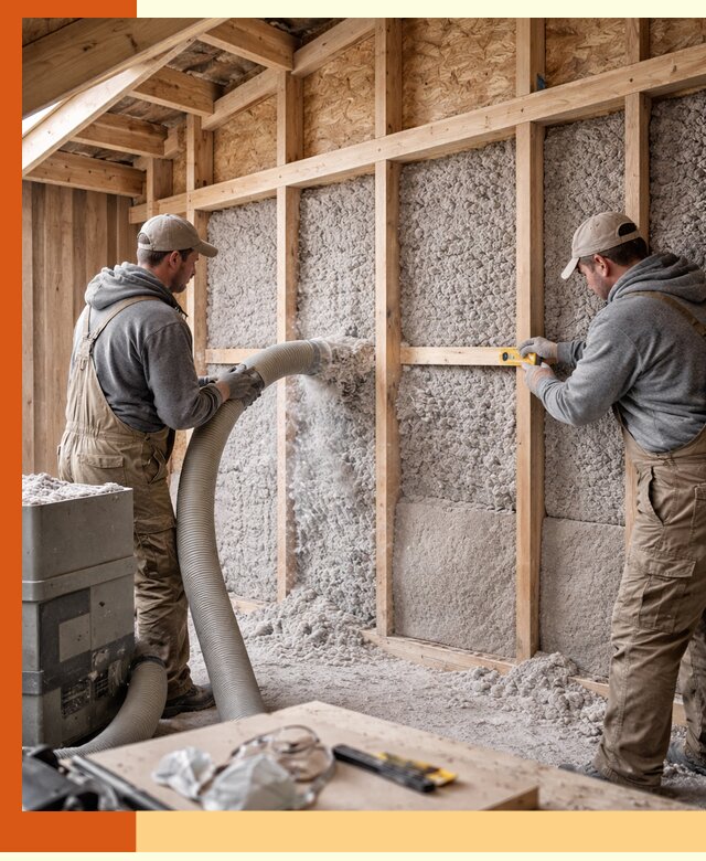 Утепление эковатой стен, потолков и перекрытий в Видном