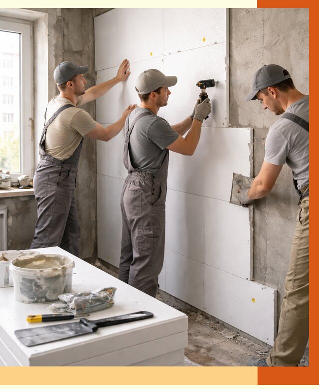 Утепление пенопластом домов и стен в Видном от 1915 руб. — ТепломастерВдн