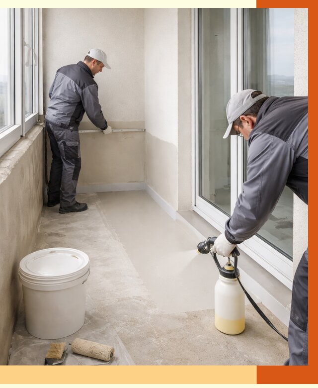 Утепление балкона жидкой теплоизоляцией в Видном от 5951 руб./м2 | ТепломастерВдн