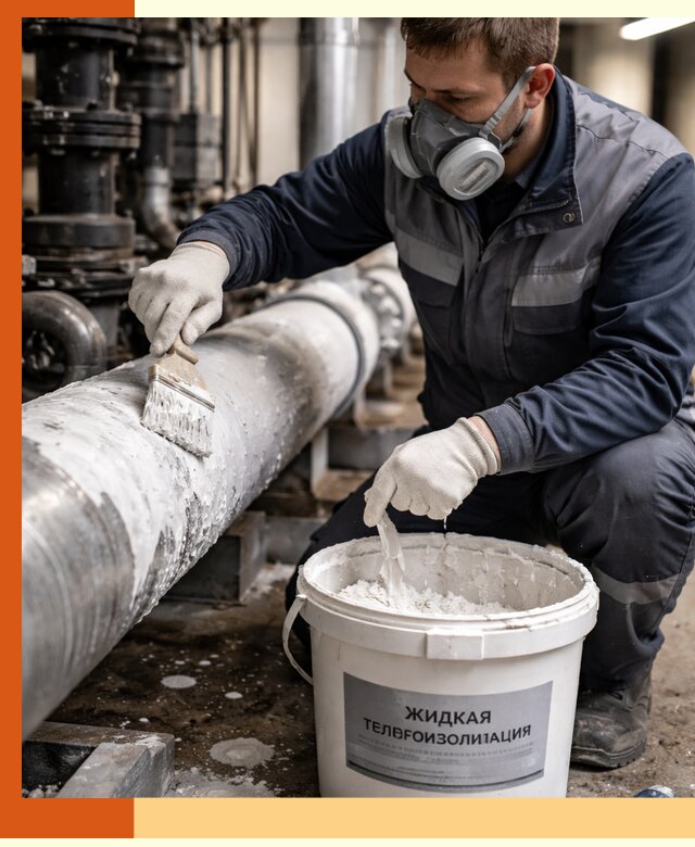 Утепление оборудования жидкой теплоизоляцией в Видном