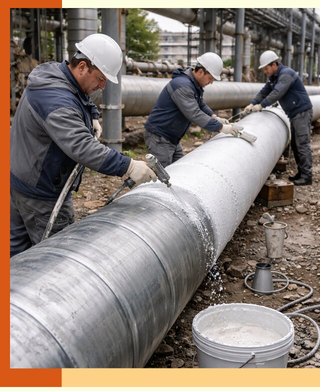 Утепление теплотрассы жидкой теплоизоляцией в Видном