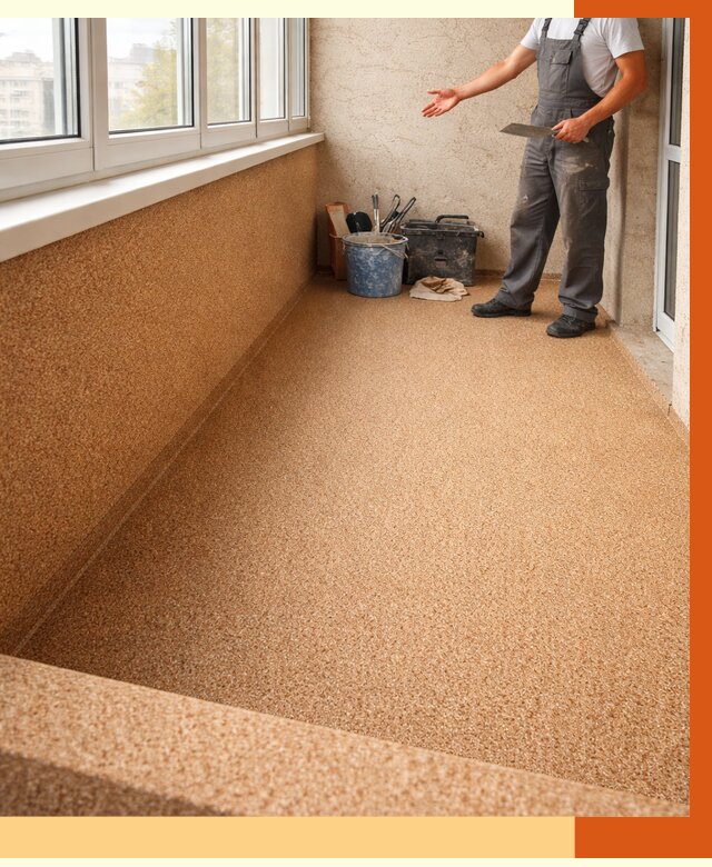 Утепление балкона жидкой пробкой в Видном от 3778 руб/м² под ключ | ТепломастерВдн