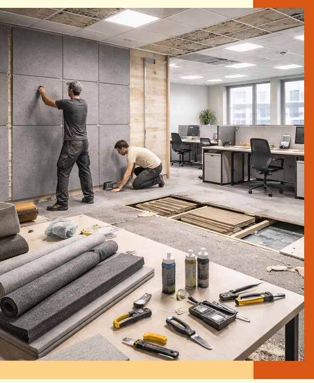 Профессиональная шумоизоляция офиса в Видном от 6986 руб. за м2 | ТепломастерВдн