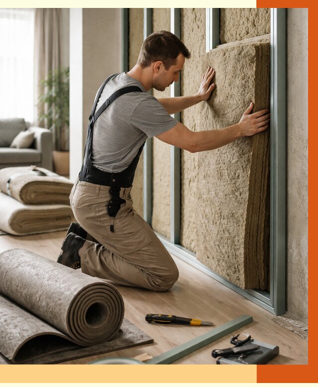 Шумоизоляция перегородок в Видном от 1708 руб. за м2 — ТепломастерВдн