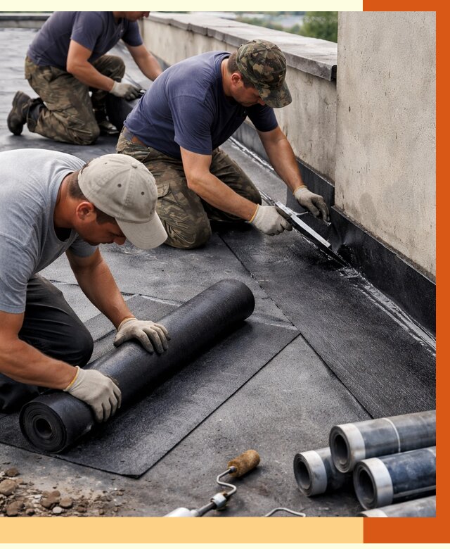 Гидроизоляция кровли в Видном от 4658 руб. — профессиональная гидроизоляция крыши | ТепломастерВдн