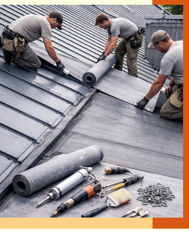 Гидроизоляция металлической кровли полимочевиной в Видном от 8798 руб. | ТепломастерВдн