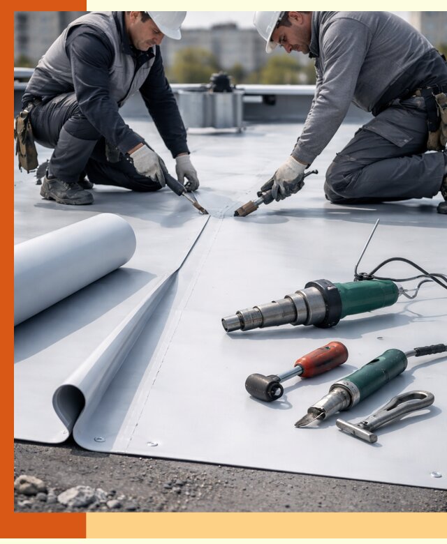 Гидроизоляция мембранной кровли в Видном: монтаж и ремонт быстро