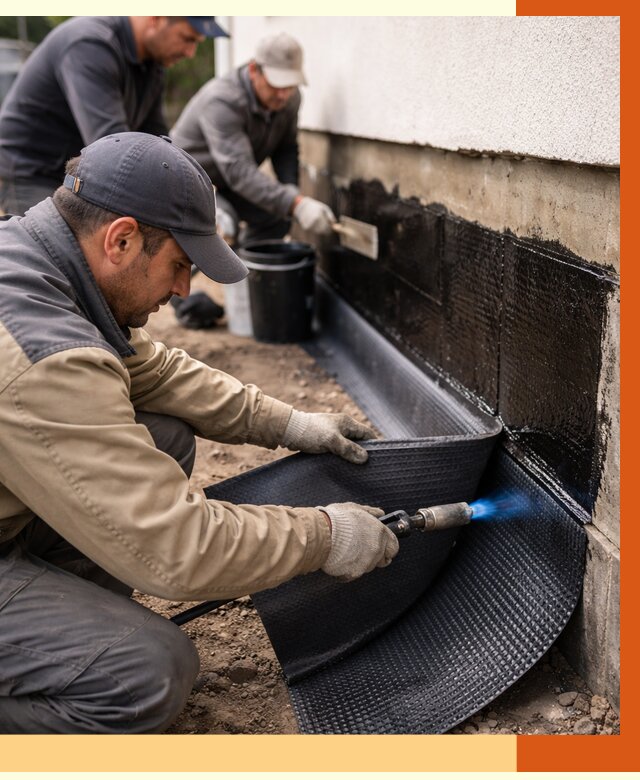 Гидроизоляция цоколя и отмостки в Видном от 8798 руб. — ТепломастерВдн