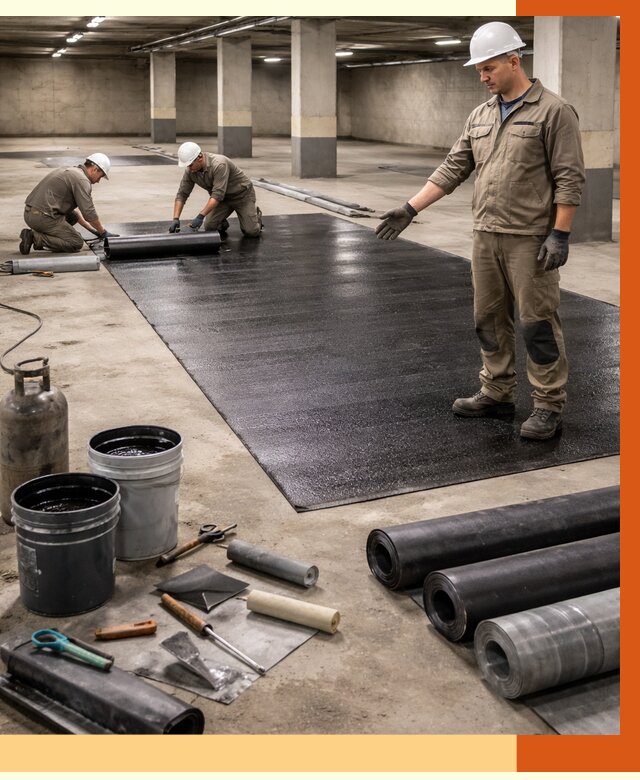 Гидроизоляция паркинга в Видном от 1242 руб/м² — профессиональная защита | ТепломастерВдн