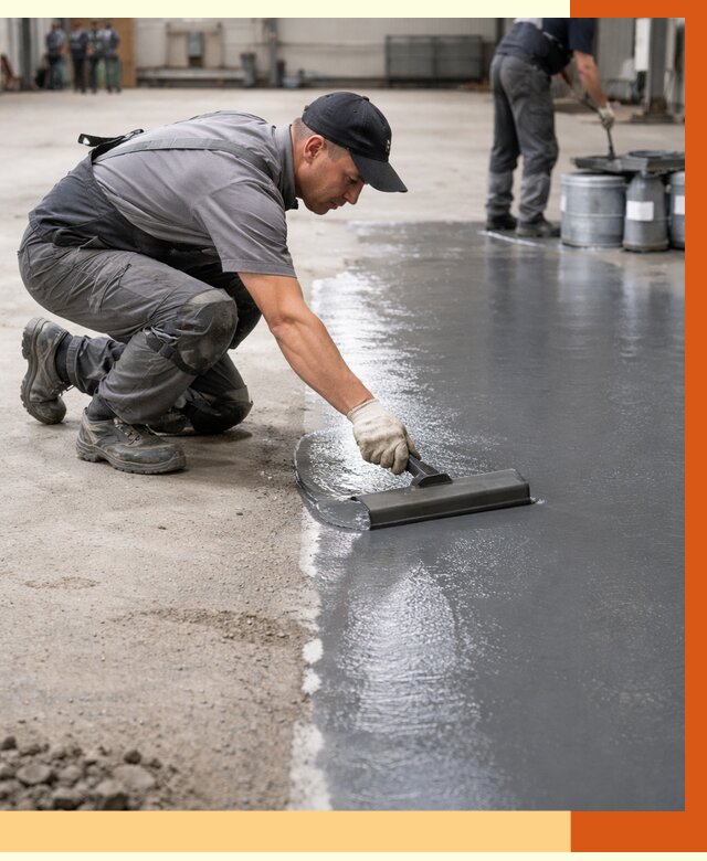 Гидроизоляция промышленного пола в Видном от 1242 руб./м2 — ТепломастерВдн специалисты под ключ