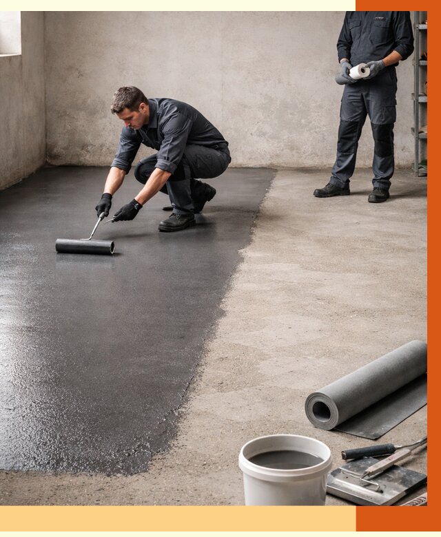 Гидроизоляция гаражного пола в Видном от 3623 руб./м² — ТепломастерВдн профессионально