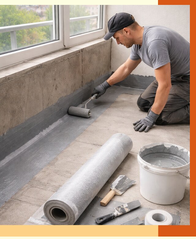 Профессиональная гидроизоляция балкона в Видном от 4347 руб. | ТепломастерВдн