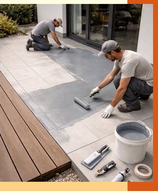 Гидроизоляция террасы в Видном под ключ от 7763 руб./м² | ТепломастерВдн