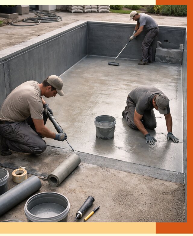 Профессиональная гидроизоляция бассейна в Видном от 6728 руб. за м2 | ТепломастерВдн