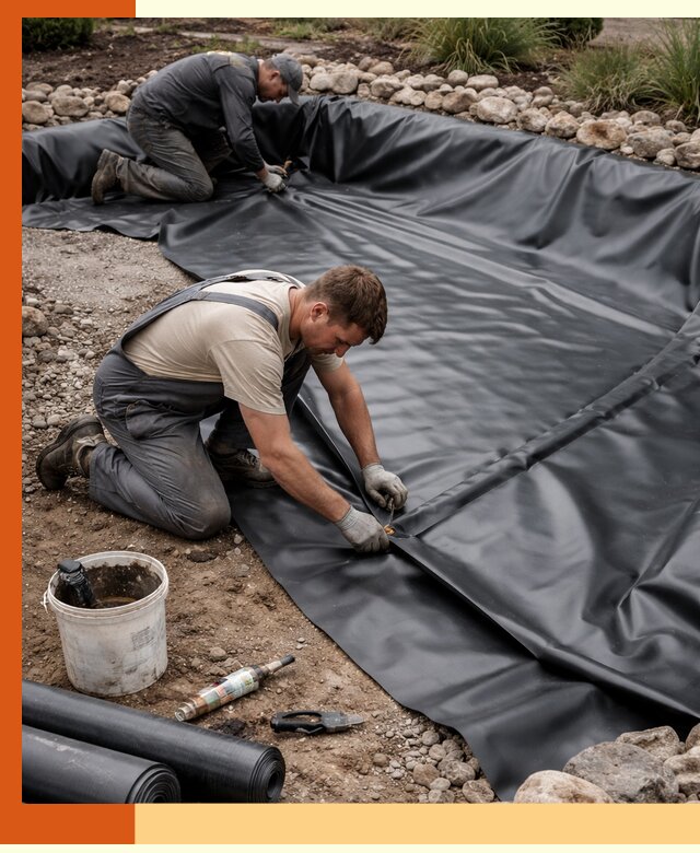 Гидроизоляция пруда в Видном: надежная защита и герметизация