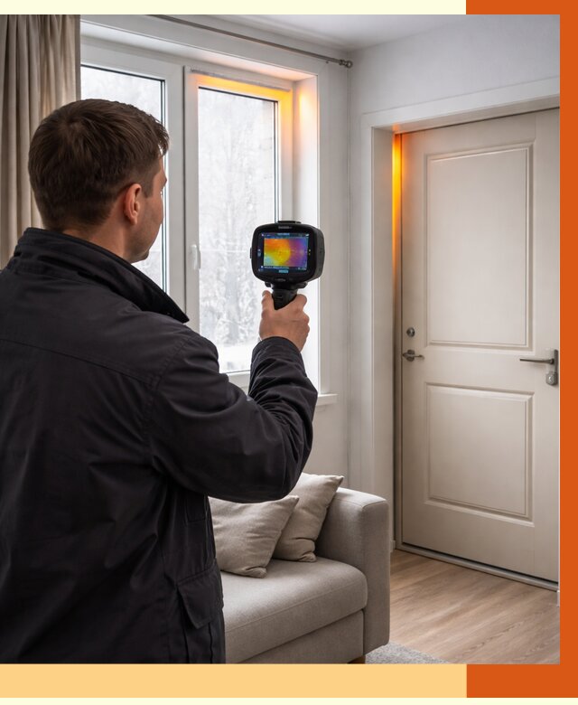Тепловизионное обследование окон и дверей в Видном от 4658 руб. | ТепломастерВдн
