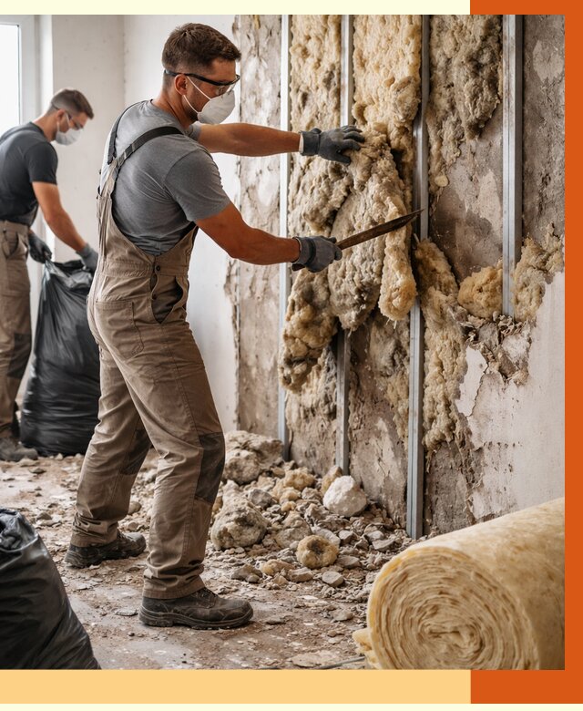 Демонтаж старого утеплителя в Видном от 3623 руб. — работы под ключ | ТепломастерВдн