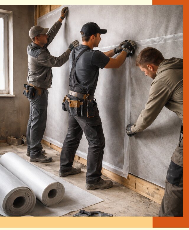 Монтаж ветроизоляции в Видном от 4658 руб./м2 — профессионально | ТепломастерВдн