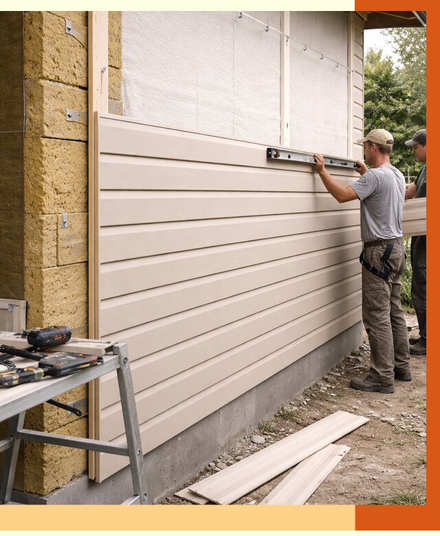 Монтаж сайдинга после утепления в Видном от 1915 руб. — обшивка и облицовка | ТепломастерВдн